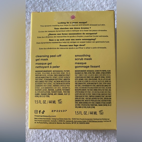 Freeman Mask Duo Sweet As Pie Tart NWT - Picture 3 of 3